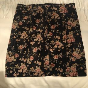 Floral bodycon skirt